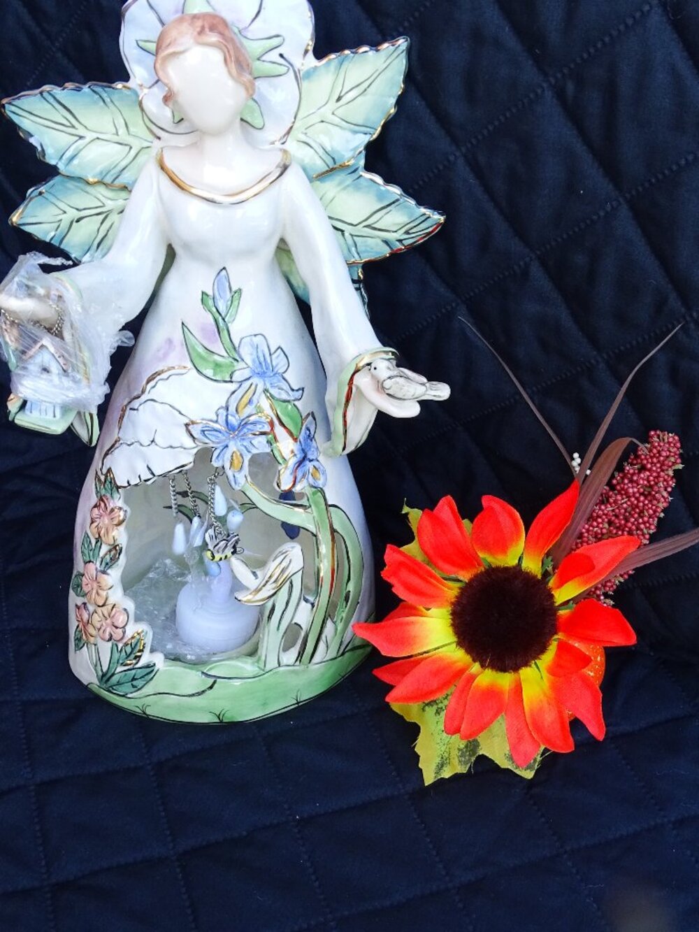 Blue Sky 2004 Large Mother Nature T. Lite Candle Holder 12 1/2"